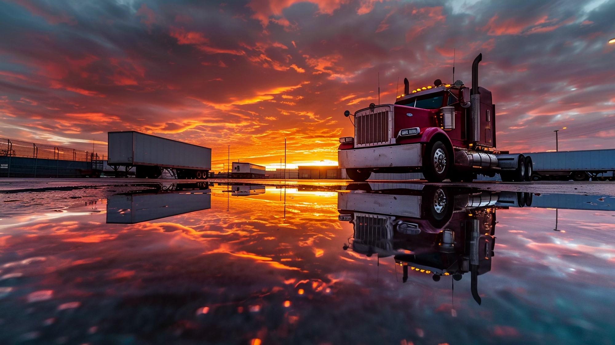 Truck on highway